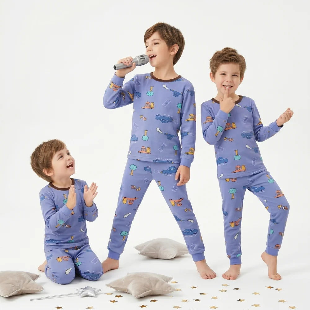 Pyjama Enfant Velours Voiture (3-12ans)