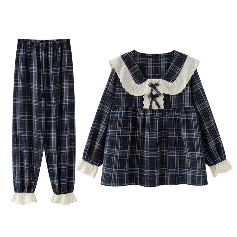 Pyjama Femme à Carreaux vintage