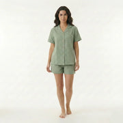 Pyjama Femme Ensemble à Carreaux - Vert / XS