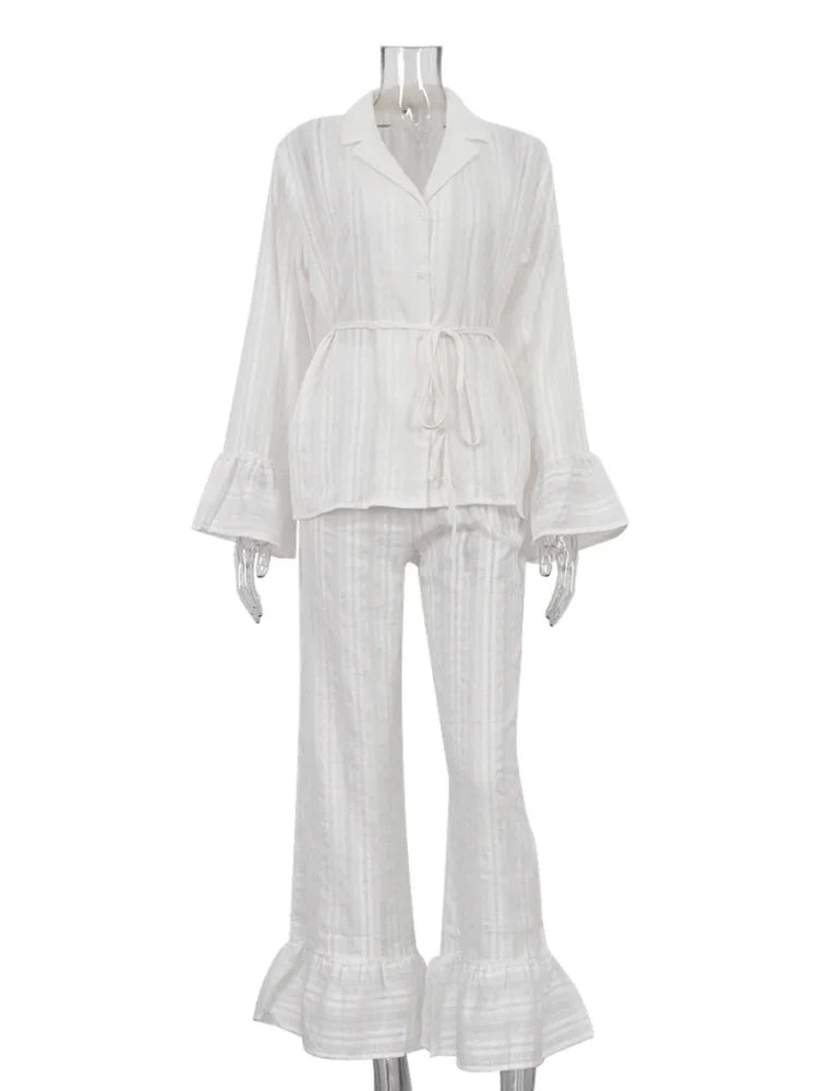 Pyjama Femme Ensemble en Coton 2 pièces