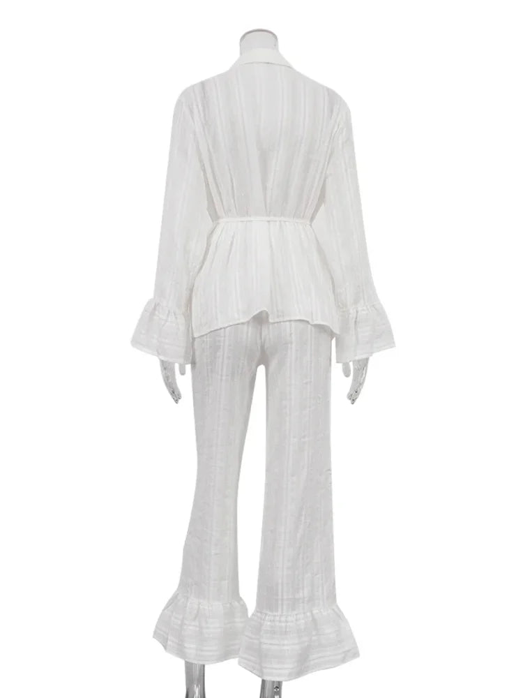 Pyjama Femme Ensemble en Coton 2 pièces