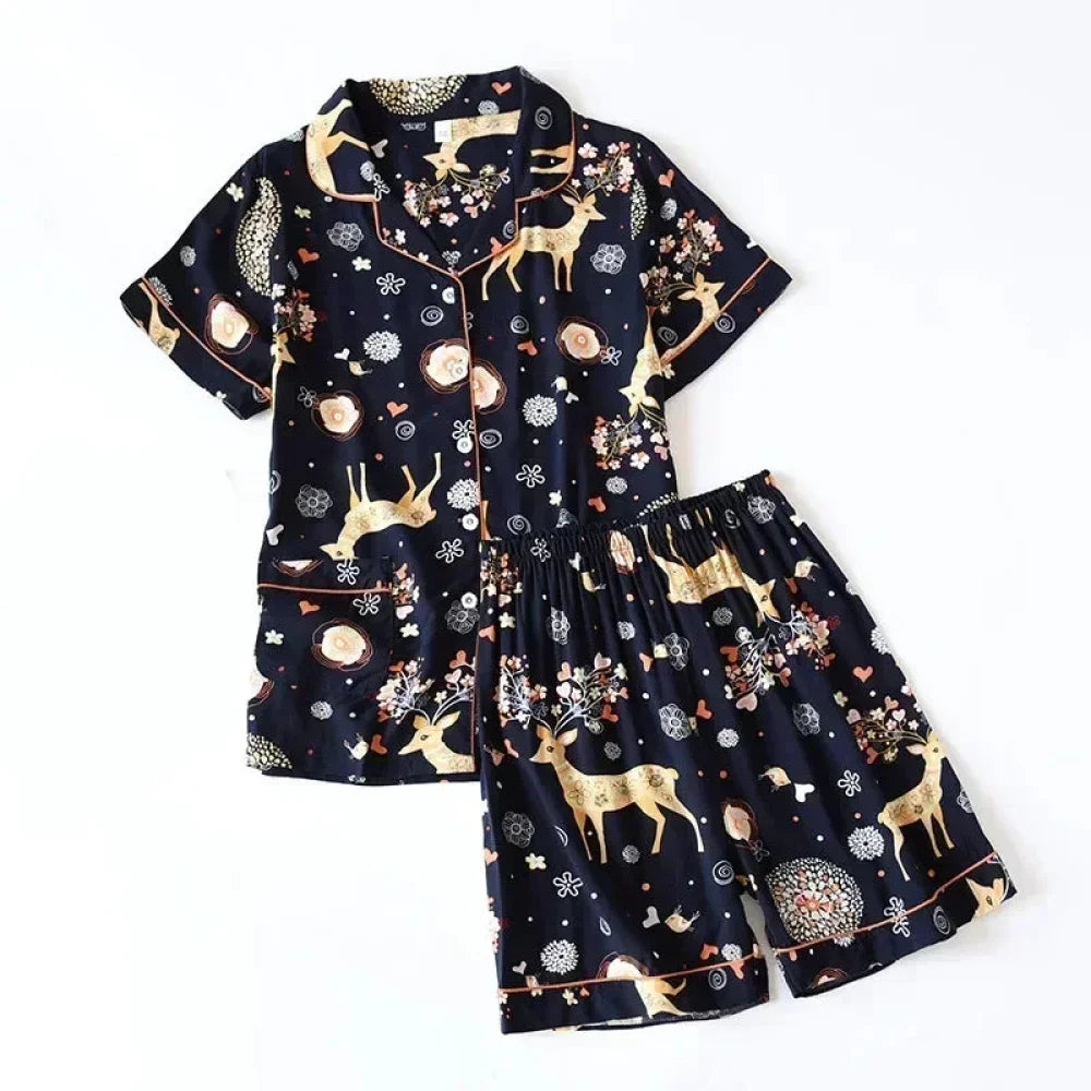 Pyjama Femme Été biche - M