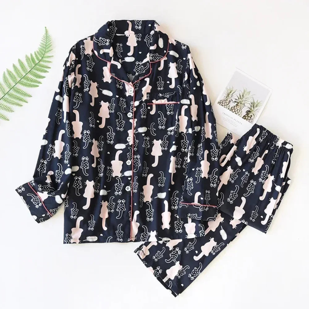 Pyjama Femme Été chat - M