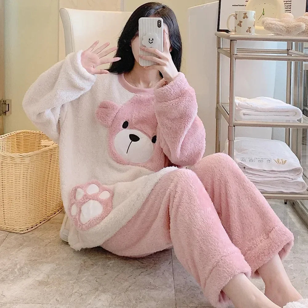 Pyjama Femme Flanelle ours