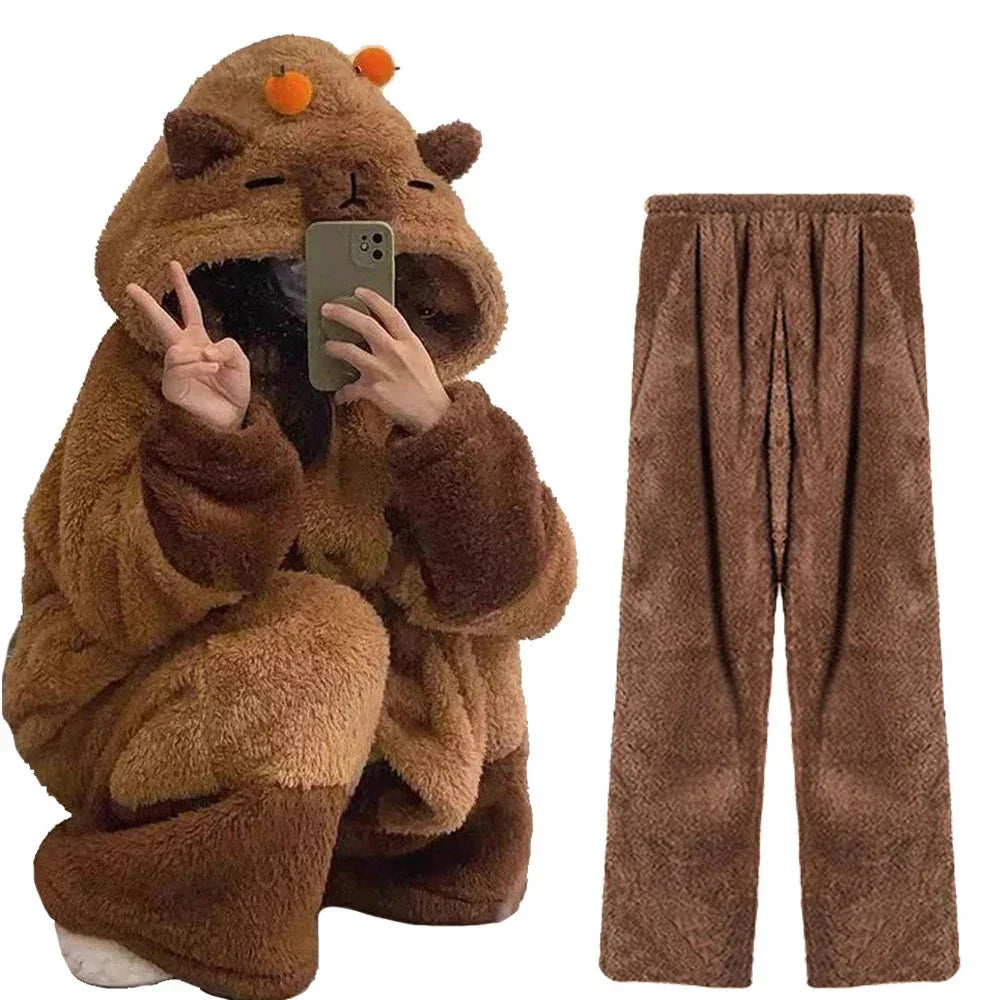 Pyjama Femme Grenouillère capybara - S
