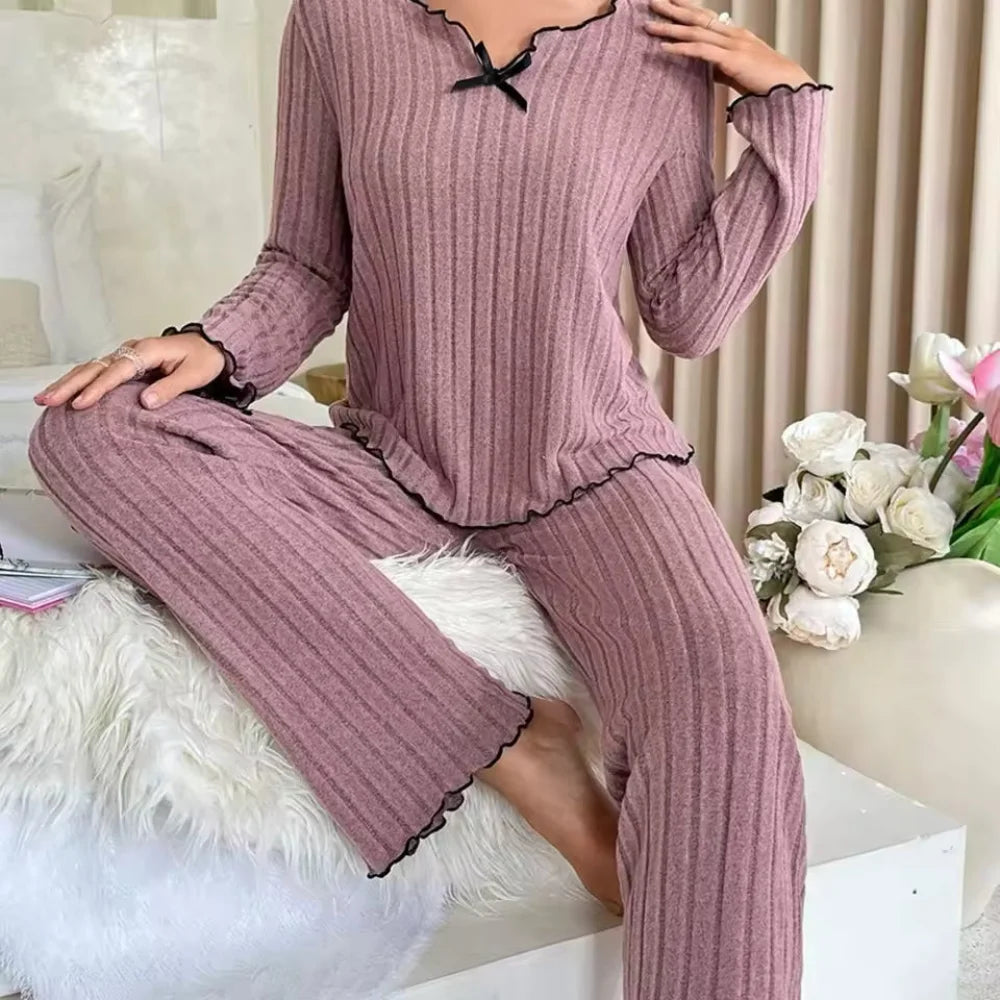 Pyjama Femme Hiver Flanelle - S / Violet