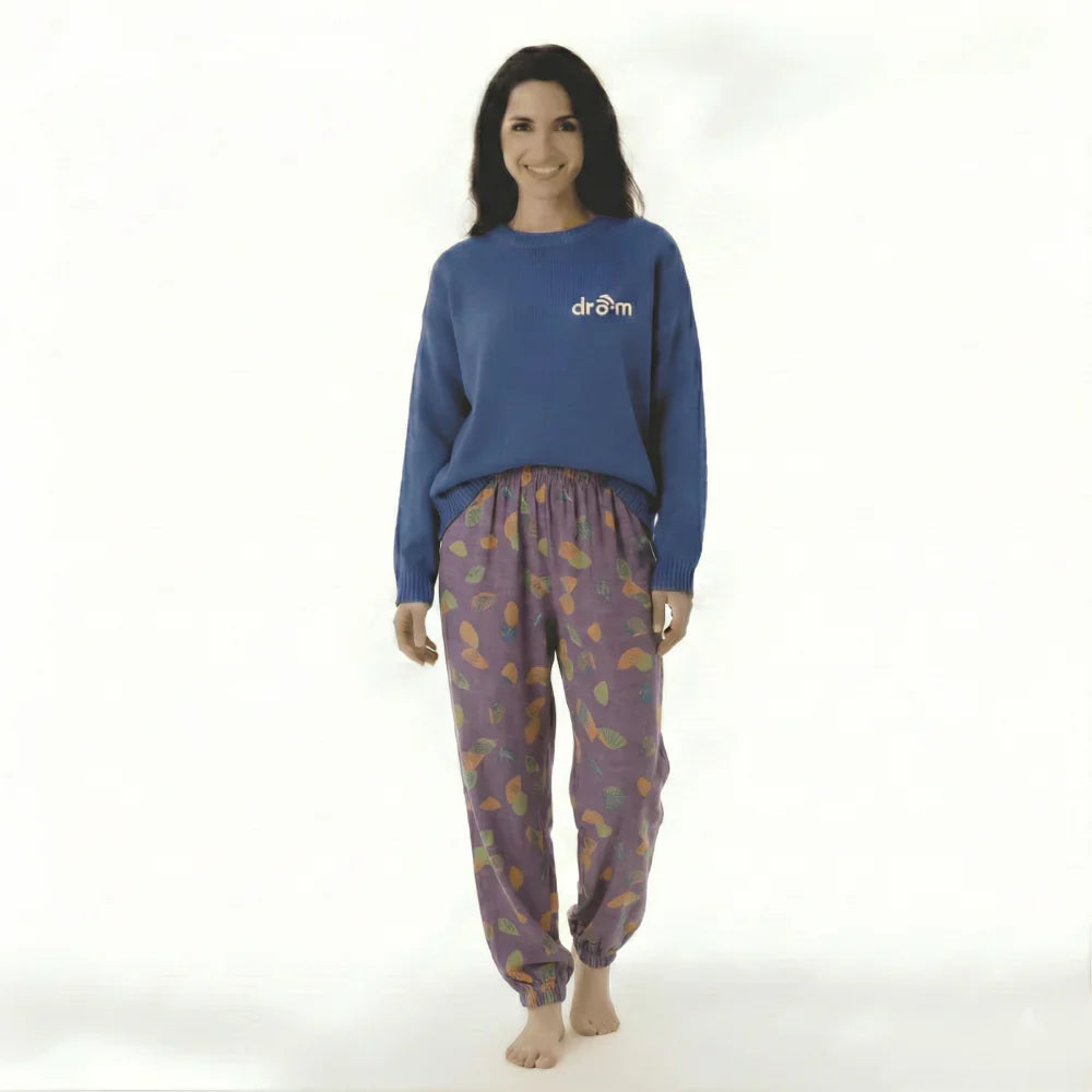 Pyjama Femme Pantalon feuille A PUBLIER - Violet / XS