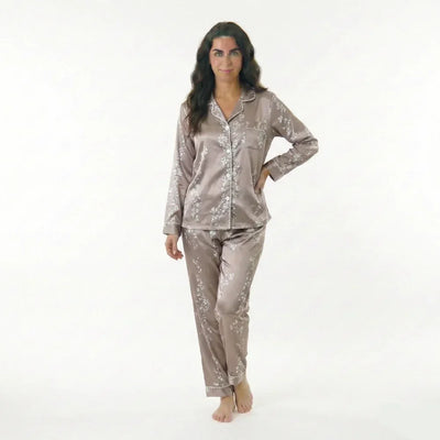Pyjama Femme Satin fleuri