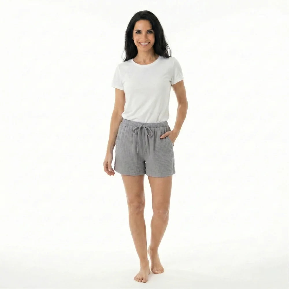 Pyjama Femme Short Coton - Gris / M