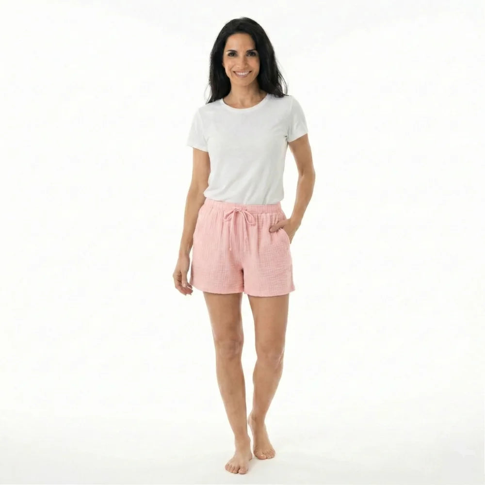 Pyjama Femme Short Coton - Rose / XS