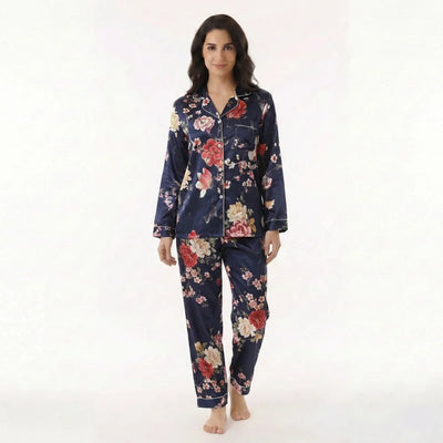 Pyjama Femme Soie Naturelle fleurs