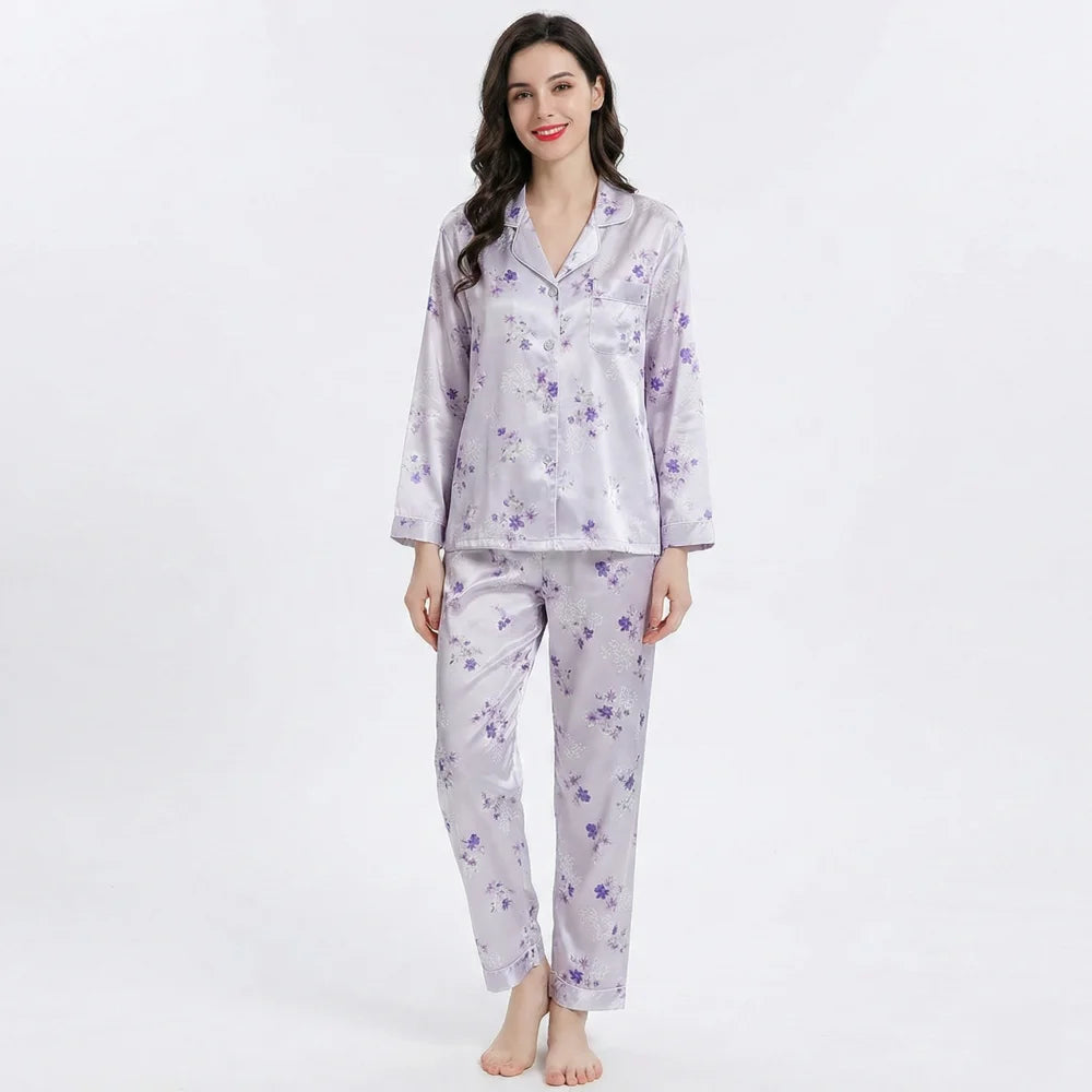 Pyjama Femme Soie naturelle lavande
