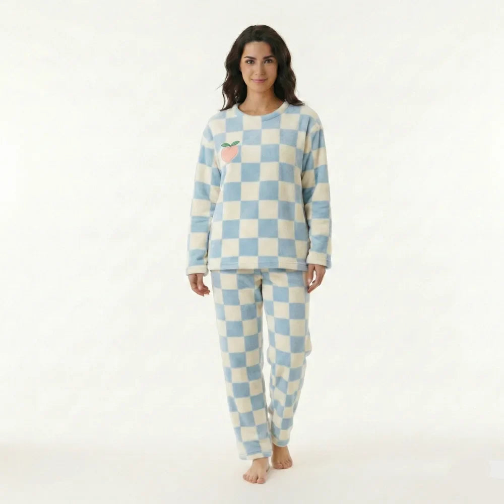 Pyjama Femme Velours à Carreaux A PUBLIER ET SEOKING