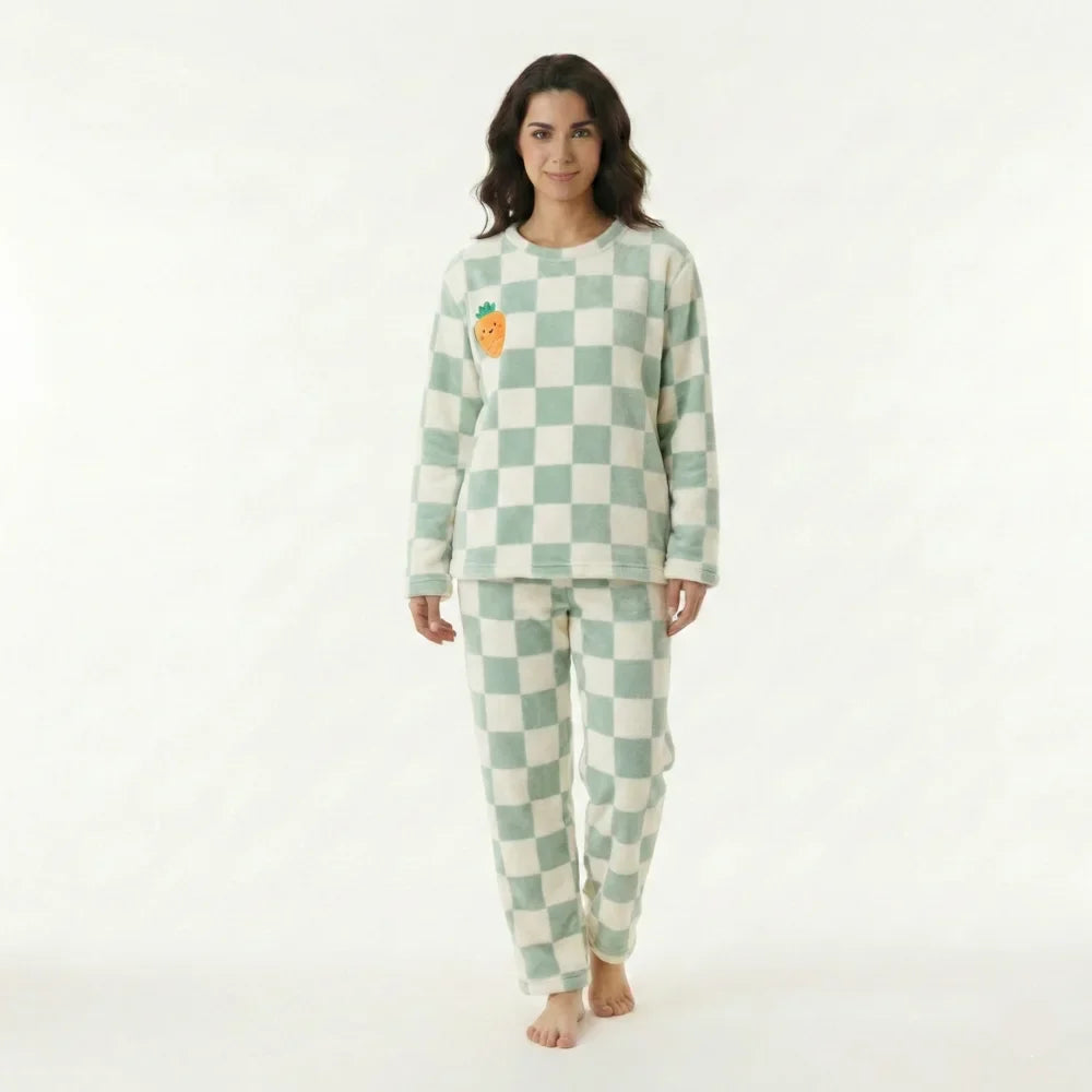 Pyjama Femme Velours à Carreaux A PUBLIER ET SEOKING