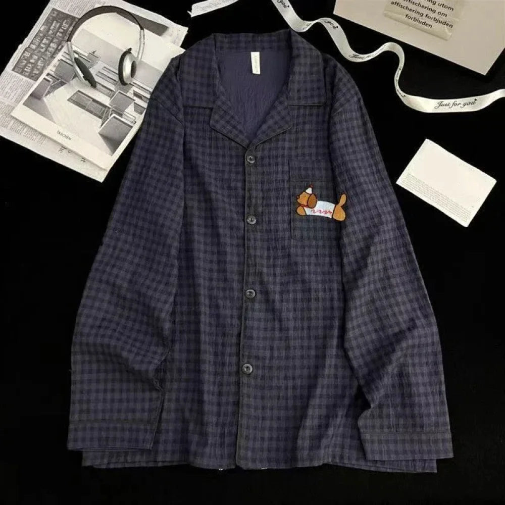 Pyjama Homme à Carreaux chien