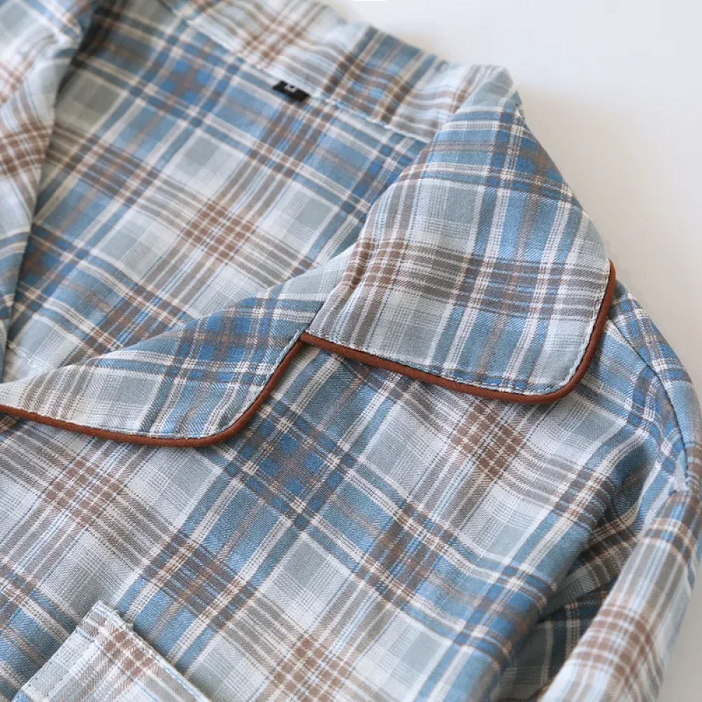 Pyjama Homme à Carreaux Coton