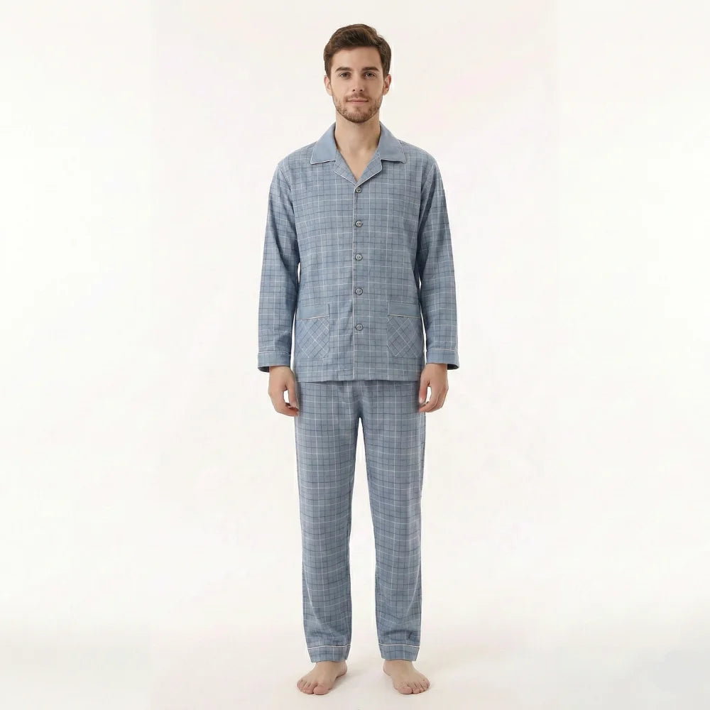 Pyjama Homme Coton à Carreaux