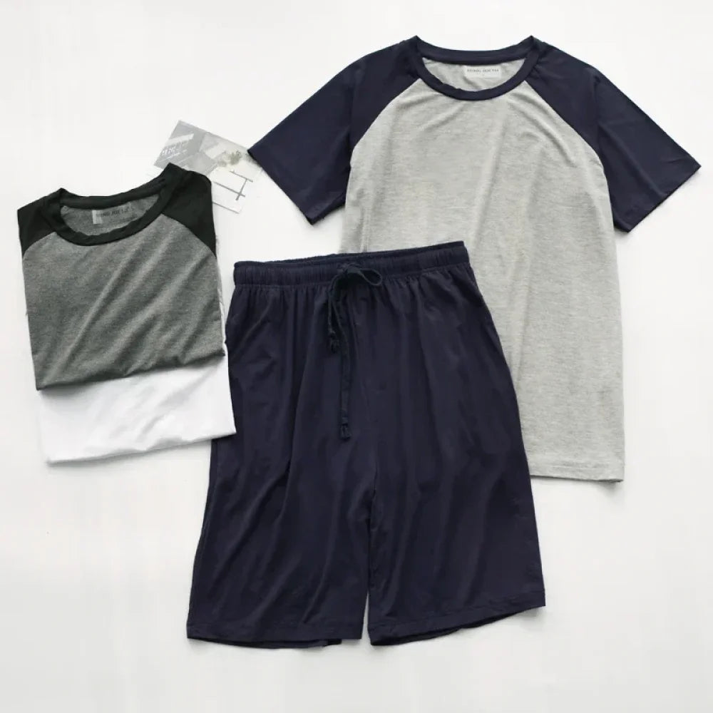 Pyjama Homme Ensemble d’Été Coton