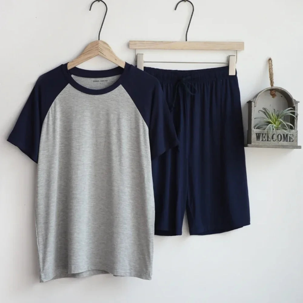 Pyjama Homme Ensemble d’Été Coton