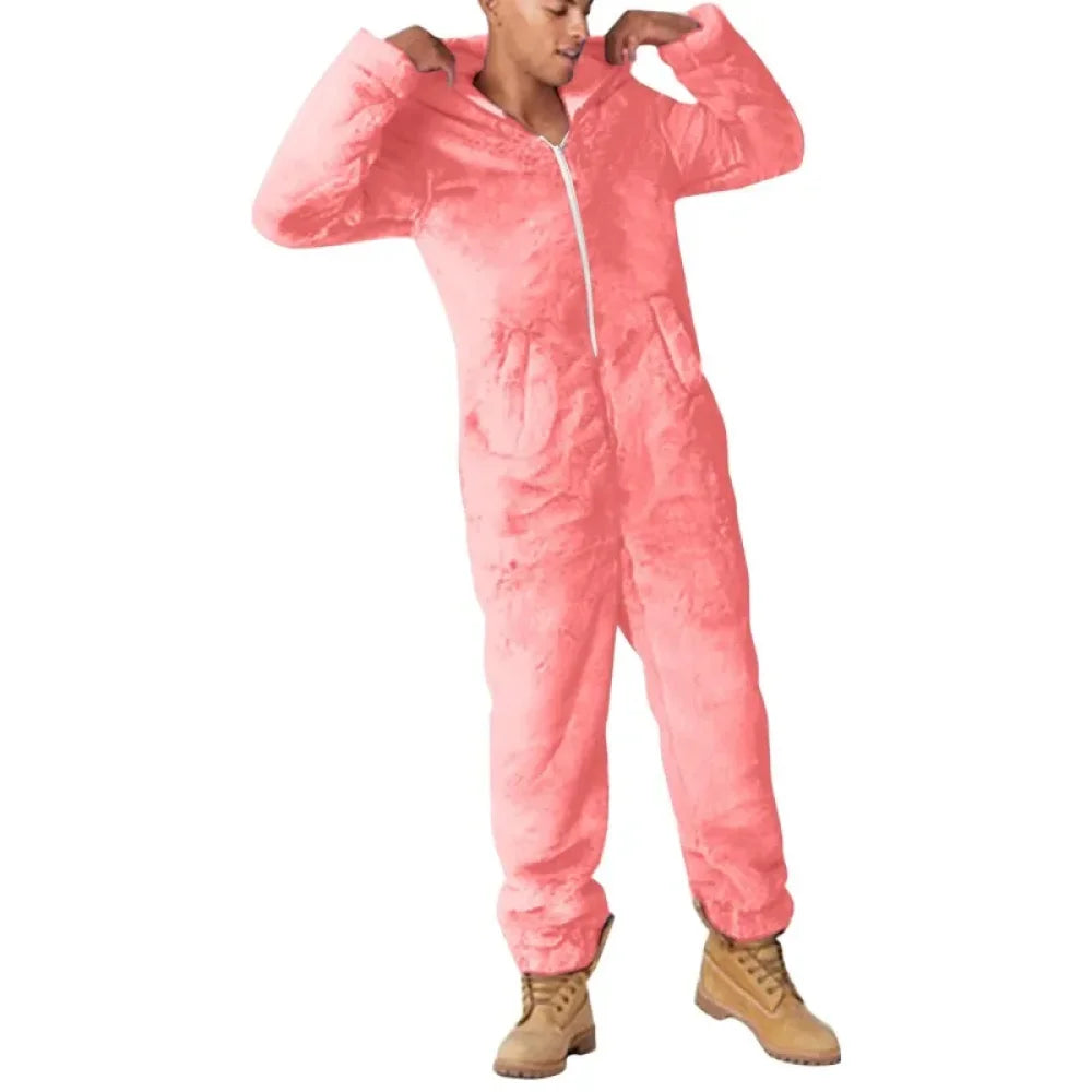 Pyjama Homme Grenouillère velours A PUBLIER SEOKING - Rose / S