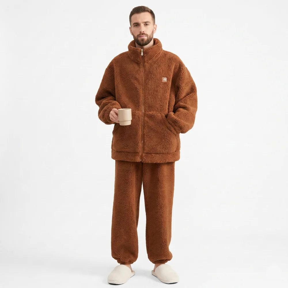 Pyjama Homme Polaire marron